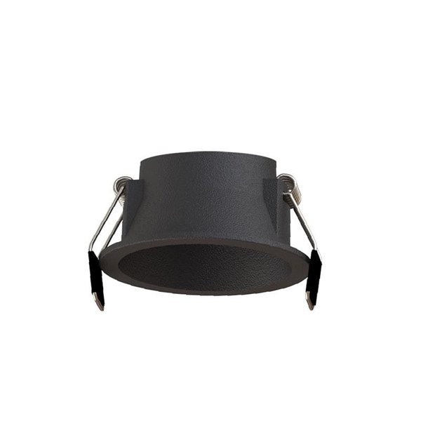Anneau encastré LED SUNSET 10 W, blanc/noir/doré, découpe 75 mm