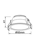 Aro empotrable LED SUNSET 10W blanco/negro/oro, corte 75mm