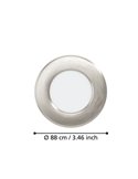 Downlight LED empotrable níquel mate FUEVA 6, CCT (2700K-4000K-6500K), 3,7W 450Lm, Ø88mm, IP20