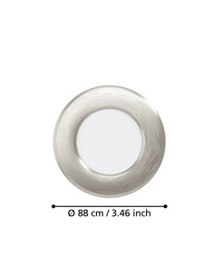 Downlight LED empotrable níquel mate FUEVA 6, CCT (2700K-4000K-6500K), 3,7W 450Lm, Ø88mm, IP20 2