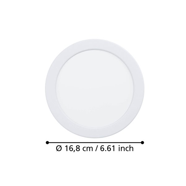 Downlight empotrable LED Ø168mm blanco FUEVA 6, CCT (2700K-4000K-6500K), 10,5W 1200Lm, IP20