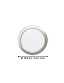 Downlight LED Ø168mm nickel mat FUEVA 6, CCT (2700K-4000K-6500K), 10,5W 1200Lm, IP20
