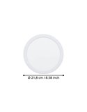 Downlight LED empotrable Ø216mm blanco FUEVA 6, CCT (2700K-4000K-6500K), 18,5W 2100Lm, IP20