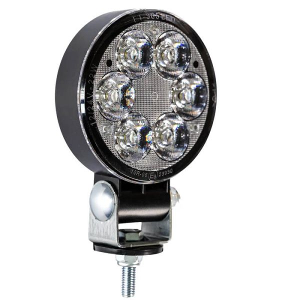 Faro LED de trabajo FT-365 LED SLIM 1600Lm largo alcance 12–36V | Redondo | IP69K | Cable 1,5 m | Homologado EMC R10