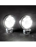 Faro LED de trabajo FT-365 LED SLIM 1600Lm largo alcance 12–36V | Redondo | IP69K | Cable 1,5 m | Homologado EMC R10