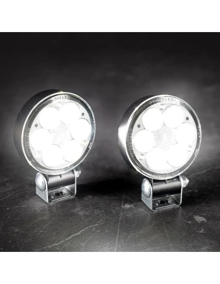 Faro LED de trabajo FT-365 LED SLIM 1600Lm largo alcance 12–36V | Redondo | IP69K | Cable 1,5 m | Homologado EMC R10