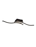 Plafón de techo LED ROUTE 2 tiras 56cm 5W 2x500lm luz cálida 3000K IP20 Imitación madera