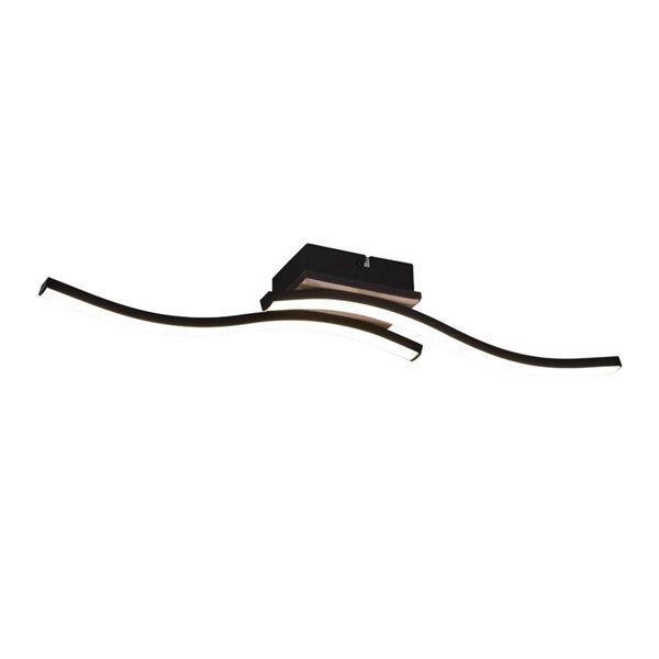 Plafón de techo LED ROUTE 2 tiras 56cm 5W 2x500lm luz cálida 3000K IP20 Imitación madera