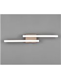 Plafón de techo LED ROUTE 2 tiras 56cm 5W 2x500lm luz cálida 3000K IP20 Imitación madera