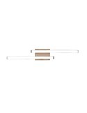 Plafón de techo LED ROUTE 2 tiras 56cm 5W 2x500lm luz cálida 3000K IP20 Imitación madera