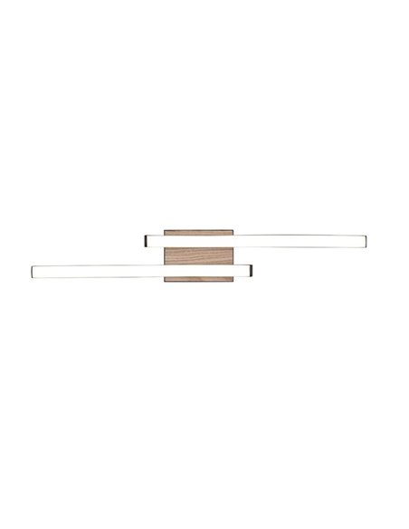 Plafón de techo LED ROUTE 2 tiras 56cm 5W 2x500lm luz cálida 3000K IP20 Imitación madera