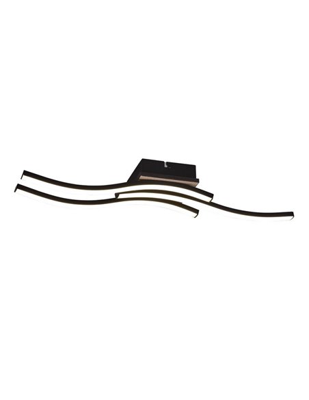Plafón de techo LED ROUTE 3 tiras 56cm 5W 3x500lm luz cálida 3000K IP20 Imitación madera