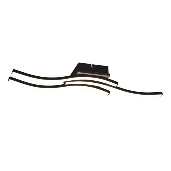 Plafón de techo LED ROUTE 3 tiras 56cm 5W 3x500lm luz cálida 3000K IP20 Imitación madera