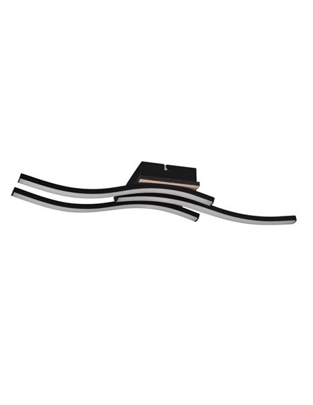 Plafón de techo LED ROUTE 3 tiras 56cm 5W 3x500lm luz cálida 3000K IP20 Imitación madera