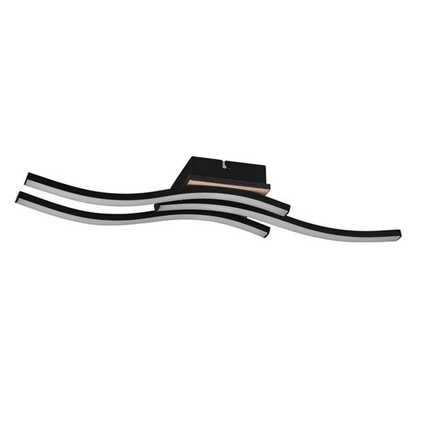 Plafón de techo LED ROUTE 3 tiras 56cm 5W 3x500lm luz cálida 3000K IP20 Imitación madera