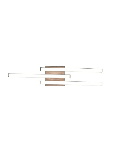 Plafón de techo LED ROUTE 3 tiras 56cm 5W 3x500lm luz cálida 3000K IP20 Imitación madera