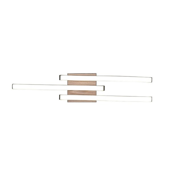 Plafón de techo LED ROUTE 3 tiras 56cm 5W 3x500lm luz cálida 3000K IP20 Imitación madera