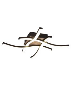 Plafón de techo LED ROUTE 46x46cm 5W 4x500lm, luz cálida 3000K IP20 Imitación madera