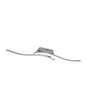 Plafón de techo LED ROUTE 2 tiras 56cm 5W 2x500lm luz neutra 4000K IP20 Níquel mate
