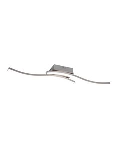 Plafonnier LED ROUTE 2 bandes 56cm 5W 2x500lm lumière neutre 4000K IP20 Nickel mat
