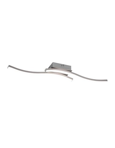 Plafón de techo LED ROUTE 2 tiras 56cm 5W 2x500lm luz neutra 4000K IP20 Níquel mate