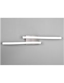 Plafón de techo LED ROUTE 2 tiras 56cm 5W 2x500lm luz neutra 4000K IP20 Níquel mate