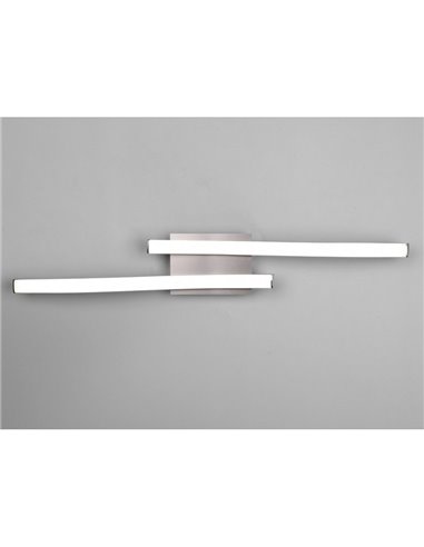 Plafón de techo LED ROUTE 2 tiras 56cm 5W 2x500lm luz neutra 4000K IP20 Níquel mate