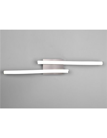 Luminária de teto LED ROUTE 2 tiras 56cm 5W 2x500lm luz neutra 4000K IP20 níquel fosco