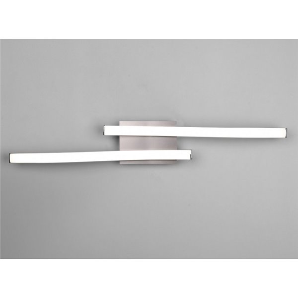 Plafón de techo LED ROUTE 2 tiras 56cm 5W 2x500lm luz neutra 4000K IP20 Níquel mate