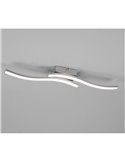 Plafón de techo LED ROUTE 2 tiras 56cm 5W 2x500lm luz neutra 4000K IP20 Níquel mate