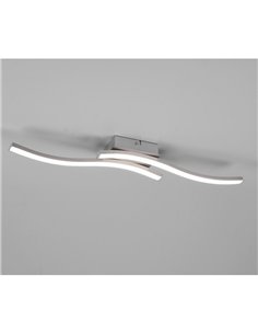 Plafón de techo LED ROUTE 2 tiras 56cm 5W 2x500lm luz neutra 4000K IP20 Níquel mate 2