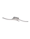 Plafón de techo LED ROUTE 2 tiras 56cm 5W 2x500lm luz neutra 4000K IP20 Níquel mate
