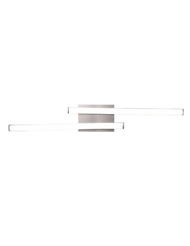 Plafón de techo LED ROUTE 2 tiras 56cm 5W 2x500lm luz neutra 4000K IP20 Níquel mate
