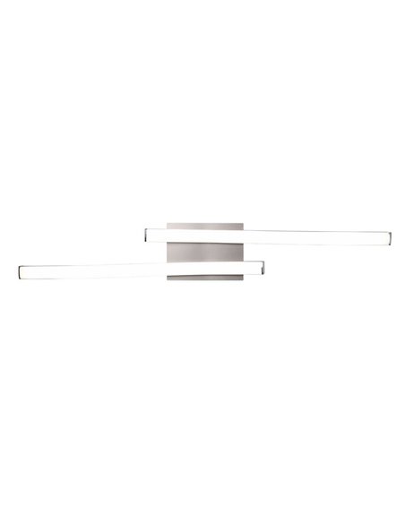 Plafón de techo LED ROUTE 2 tiras 56cm 5W 2x500lm luz neutra 4000K IP20 Níquel mate