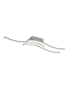 Plafón de techo LED ROUTE 3 tiras 56cm 5W 3x600lm luz cálida 4000K IP20 Níquel mate