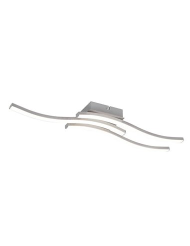 Plafón de techo LED ROUTE 3 tiras 56cm 5W 3x600lm luz cálida 4000K IP20 Níquel mate