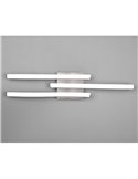 Luminária de teto LED ROUTE 3 tiras 56cm 5W 3x600lm luz quente 4000K IP20 Níquel mate