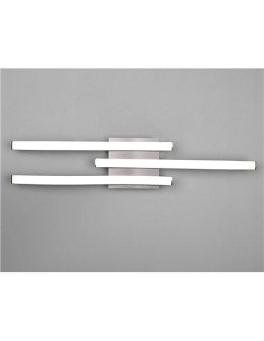 Plafón de techo LED ROUTE 3 tiras 56cm 5W 3x600lm luz cálida 4000K IP20 Níquel mate