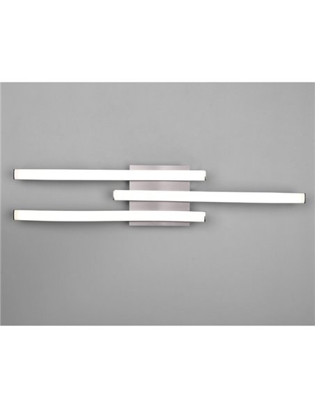 Plafón de techo LED ROUTE 3 tiras 56cm 5W 3x600lm luz cálida 4000K IP20 Níquel mate