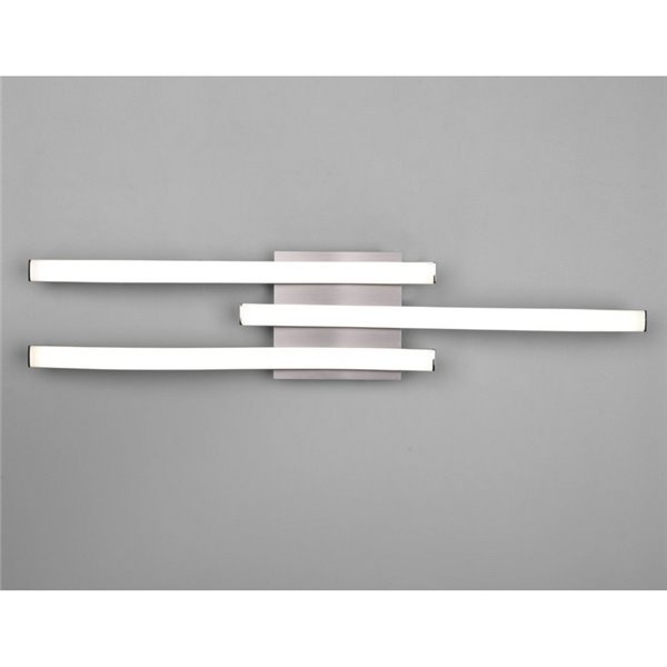 Luminária de teto LED ROUTE 3 tiras 56cm 5W 3x600lm luz quente 4000K IP20 Níquel mate