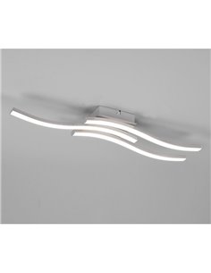 Plafonnier LED ROUTE 3 bandes 56cm 5W 3x600lm lumière chaude 4000K IP20 Nickel mat 2