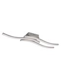 Plafón de techo LED ROUTE 3 tiras 56cm 5W 3x600lm luz cálida 4000K IP20 Níquel mate
