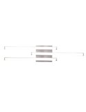 Plafonnier LED ROUTE 3 bandes 56cm 5W 3x600lm lumière chaude 4000K IP20 Nickel mat
