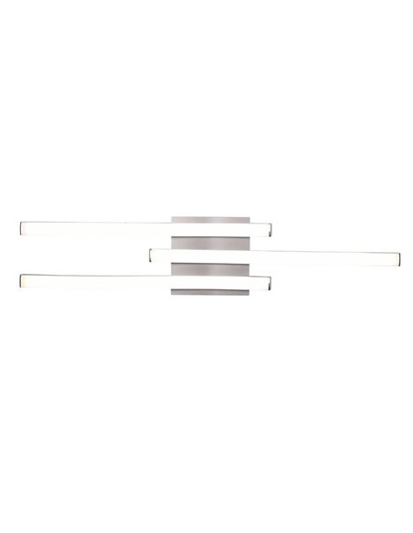 Plafonnier LED ROUTE 3 bandes 56cm 5W 3x600lm lumière chaude 4000K IP20 Nickel mat