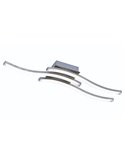 Plafón de techo LED ROUTE 3 tiras 56cm 5W 3x500lm luz cálida 3000K IP20 Níquel mate