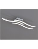 Plafón de techo LED ROUTE 3 tiras 56cm 5W 3x500lm luz cálida 3000K IP20 Níquel mate