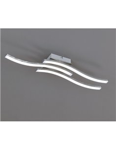 Plafón de techo LED ROUTE 3 tiras 56cm 5W 3x500lm luz cálida 3000K IP20 Níquel mate 2