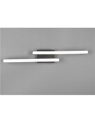 Plafón de techo LED ROUTE 2 tiras 56cm 5W 2x600lm luz neutra 3000K IP20 Negro