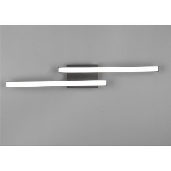 Plafón de techo LED ROUTE 2 tiras 56cm 5W 2x600lm luz neutra 3000K IP20 Negro