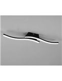 Plafón de techo LED ROUTE 2 tiras 56cm 5W 2x600lm luz neutra 3000K IP20 Negro